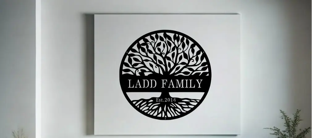 Brewtus personalized family tree metal sign