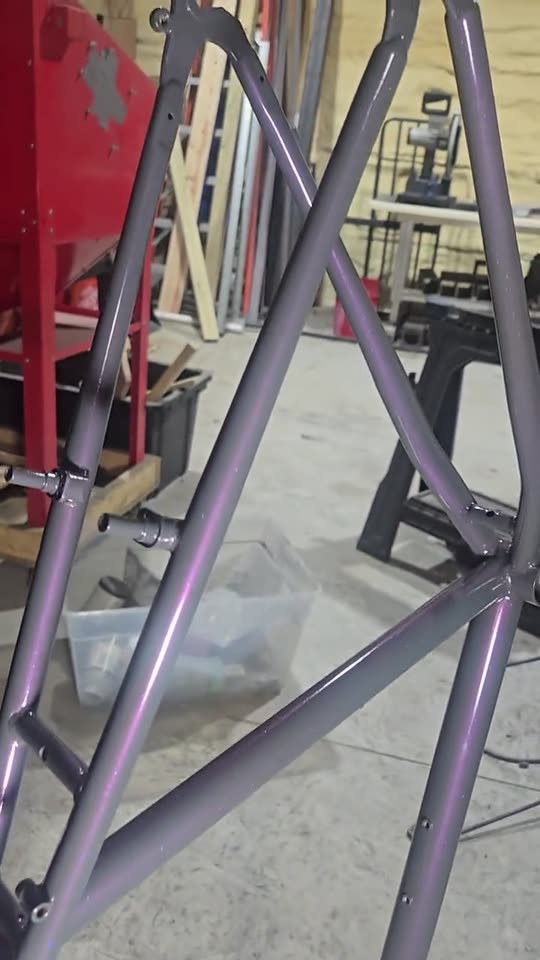 Powder-coated frame, video